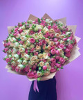Фото Букет из 75 кустовых роз - 2